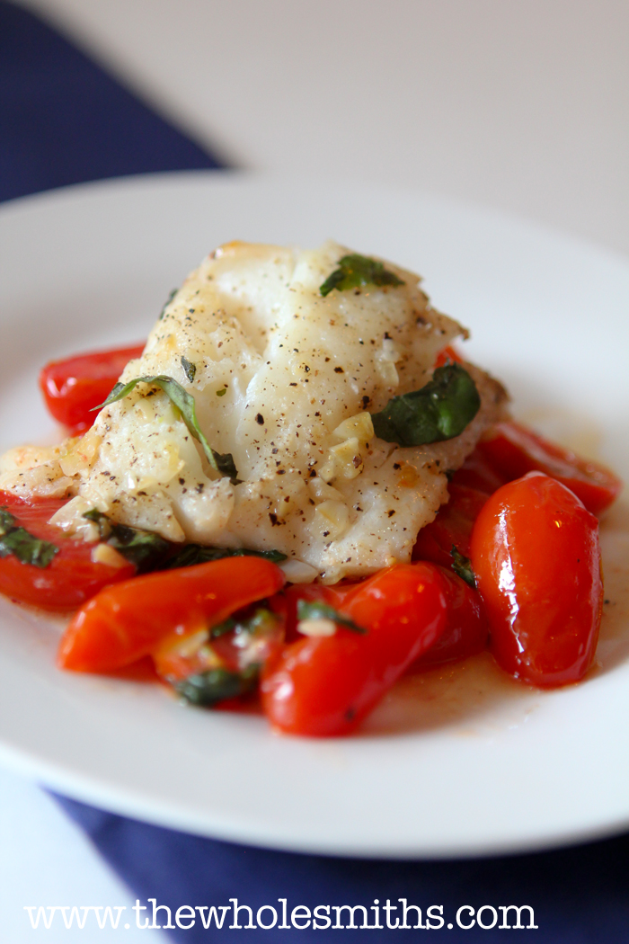 Tomato + Basil Pan Roasted Cod