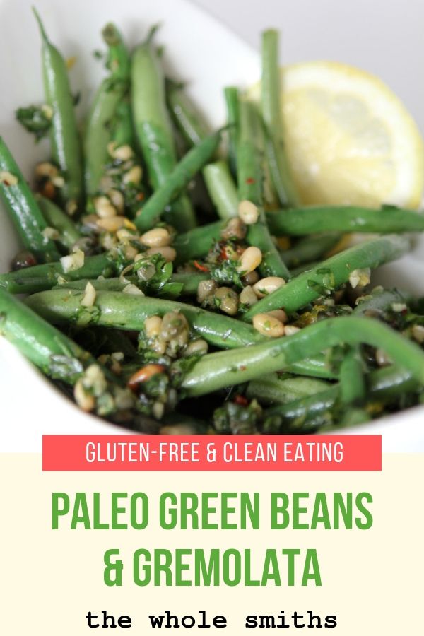 paleo green beans pinterest graphic