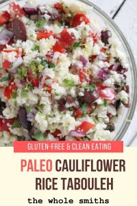 Paleo Cauliflower Rice Tabouleh