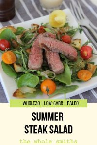 Paleo Steak Salad Pinterest Graphic