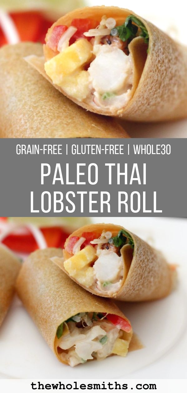 paleo thai lobster roll pin