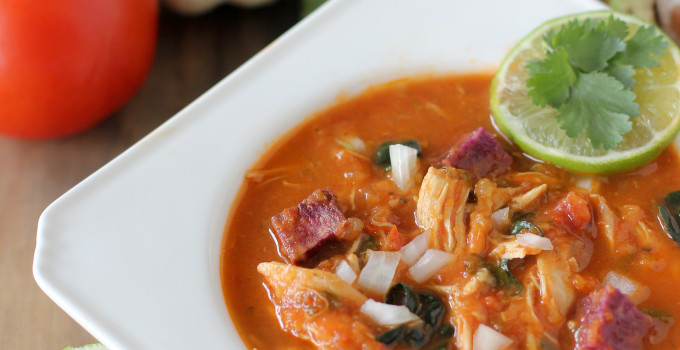 Whole30 compliant Chicken Tortillaless Soup from the Whole Smiths. Paleo and gluten free. Best soup EVER!