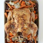 The Whole Smiths' Whole Roasted Chicken. Perfectly cooked roasted chicken and the secret to the crispiest skin! Whole30 compliant, paleo friendly and gluten free.