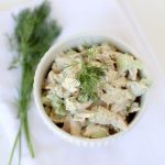 A simple easy-to-make chicken salad that kids and grown ups alike will love. Great for school or work lunches. Paleo, gluten-free and Whole30.