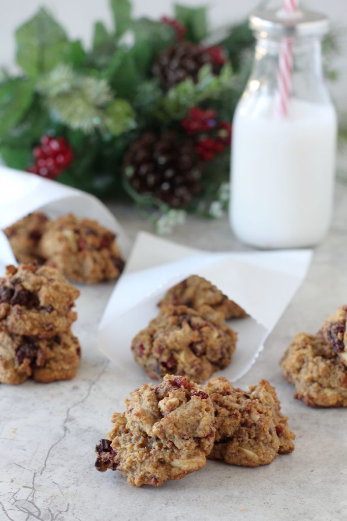 The perfect Grain-Free Raspberry and White Chocolate Chunk cookie for everything. Paleo friendly and gluten free.