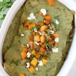 Crazy easy Butternut Squash Enchiladas from the Whole Smiths. Paleo-friendly, gluten-free and vegan optional.