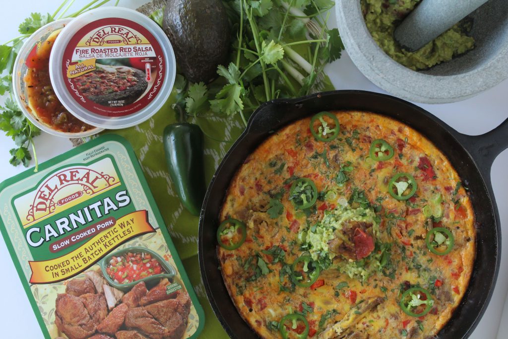 Carnitas Frittata from the Whole Smiths. GREAT for make-ahead breakfasts! Paleo-friendly, gluten-free and grain-free. 