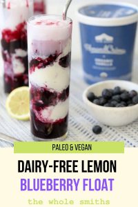 Paleo Vegan Blueberry Lemon Floats Pinterest Graphic