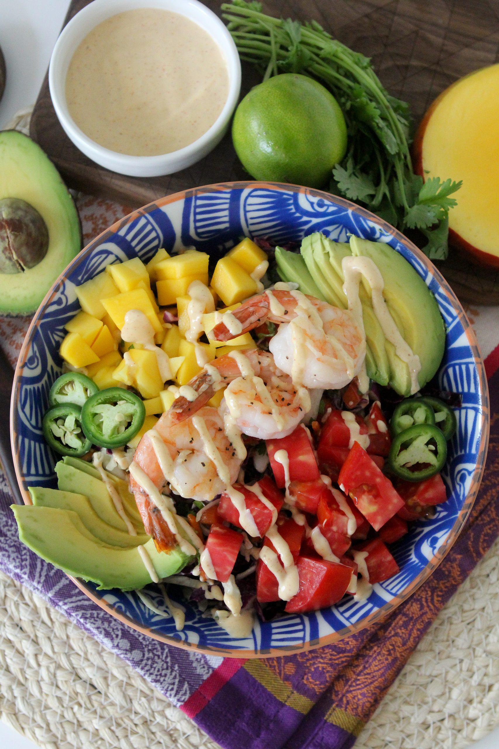 Whole30 Summer Shrimp Salad + Zesty Chipotle Dressing
