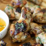 Whole30 compliant Peach + Jalapeño Chicken Wings from the Whole Smiths. The perfect appetizer for any gathering. Particularly during football season! 