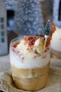 An Egg Nog Bacon Bourbon float from The Whole Smiths. SO delicious and easy to make!
