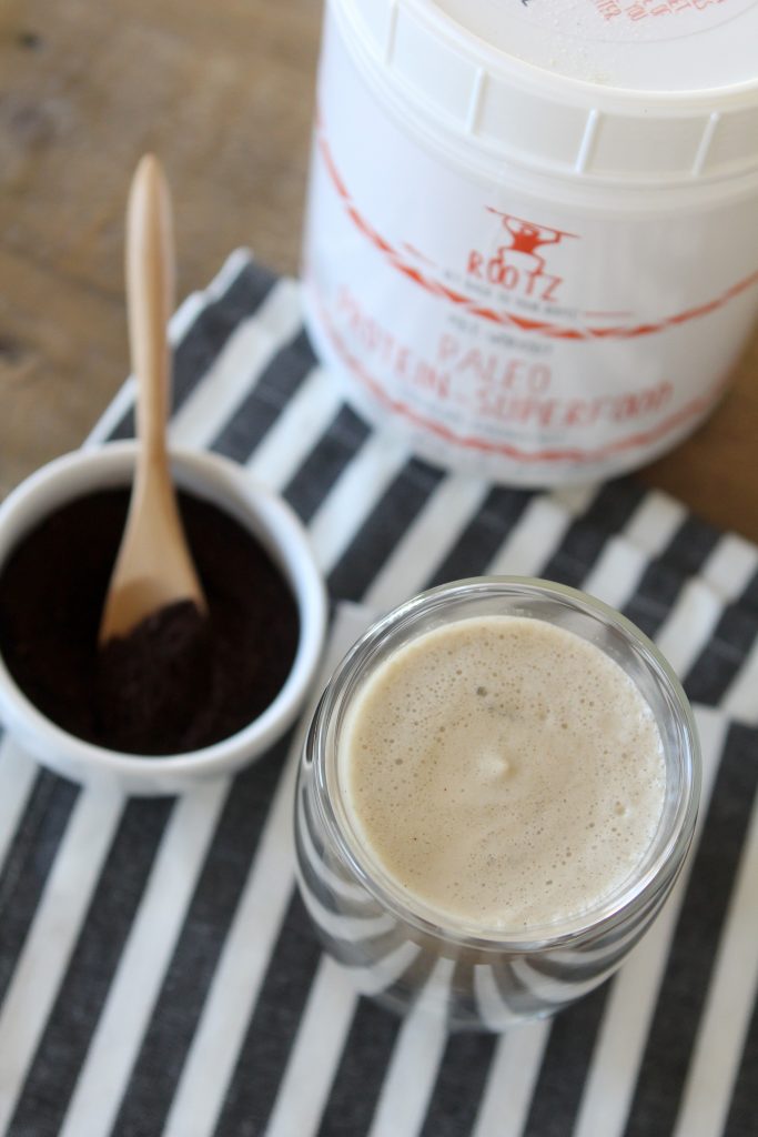 An easy-to-make paleo Mocha Protein Shake recipe from The Whole Smiths. This tasty shake makes a great compliment to your breakfast or any post-workout.