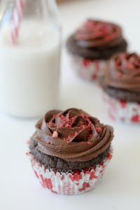 These Grain-Free Strawberry Filled Chocolate Cupcakes from The Whole Smiths. Easy-to-make, delicious, gluten-free and paleo. 