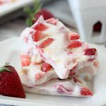 Frozen Strawberry Yogurt Bark from The Whole Smiths. An easy to make snack with a paleo option. Kid and grown-up approved!