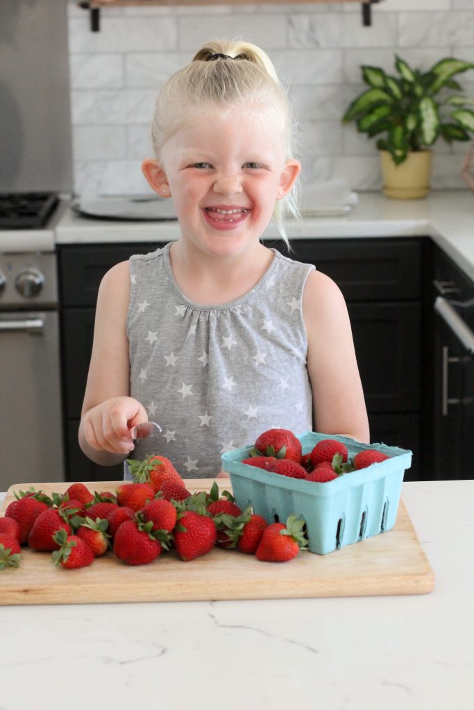 This recipe uses fresh California strawberries and is not only delicious but easy to make. So easy that the kids can make this for you! Gluten-free & paleo!