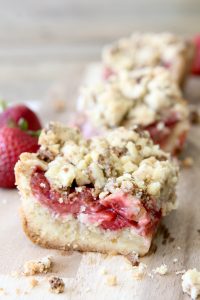 Gluten-Free Strawberry Crumble Bars from The Whole Smiths. Easy to make, simple ingredients and delicious!