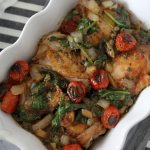 This Creamy Mustard Chicken + Spinach from The Whole Smiths is not only paleo and dairy-free but it's Whole30 compliant. A simple yet decadent recipe that's great for a busy weeknight. 