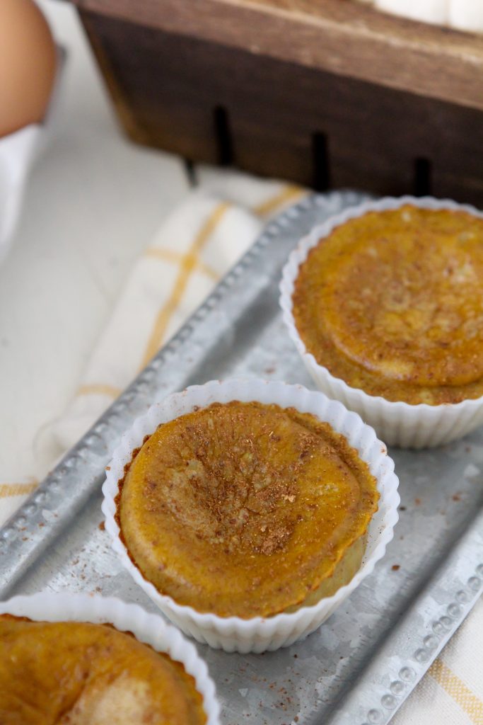 Pumpkin Pie Breakfast Egg Bites from The Whole Smiths. Paleo, gluten-free and delicious! So easy to make. 