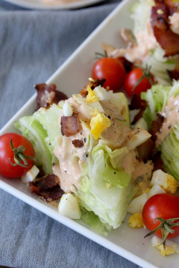 This Whole30 compliant Thousand Island Dressing + Wedge Salad from The Whole Smiths will knock your socks off! Easy to make and delicious any time!