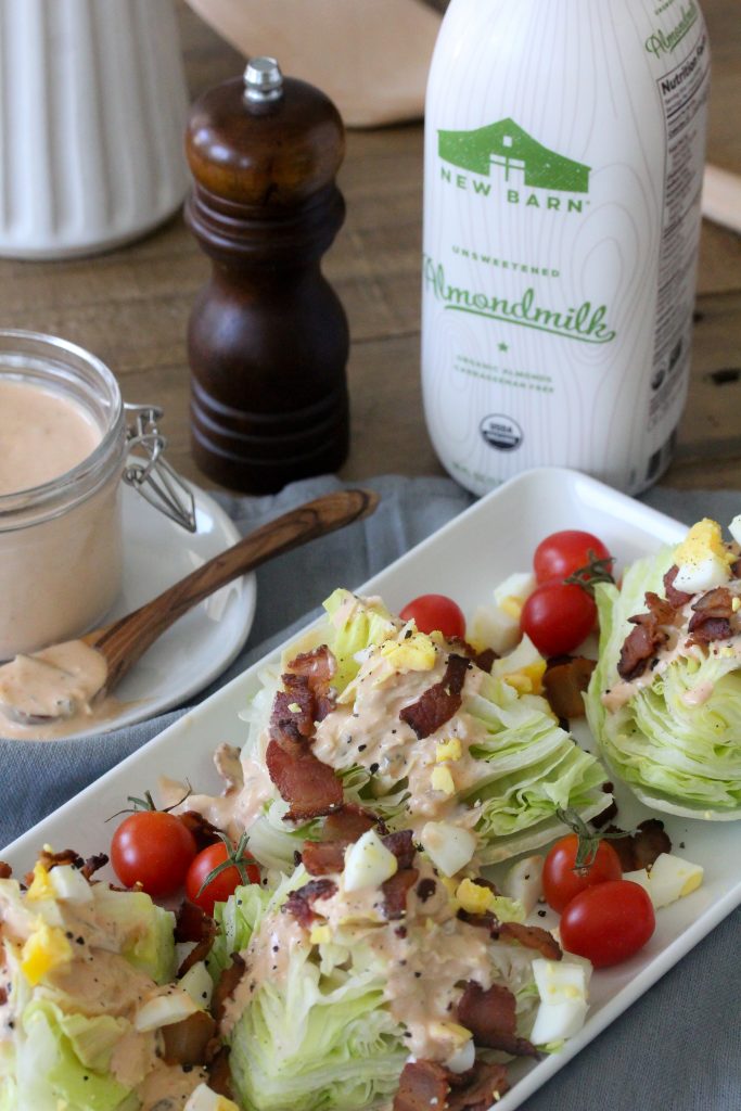 This Whole30 compliant Thousand Island Dressing + Wedge Salad from The Whole Smiths will knock your socks off! Easy to make and delicious any time!