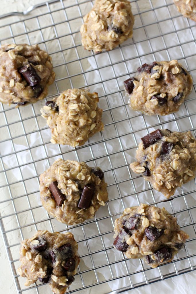 freshly baked gluten-free breakfast cookies on a cooling rack