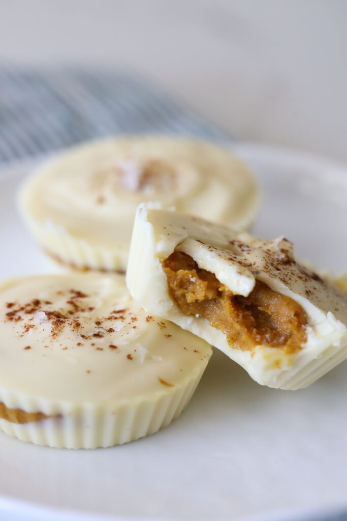 White Chocolate Pumpkin Peanut Butter Cups