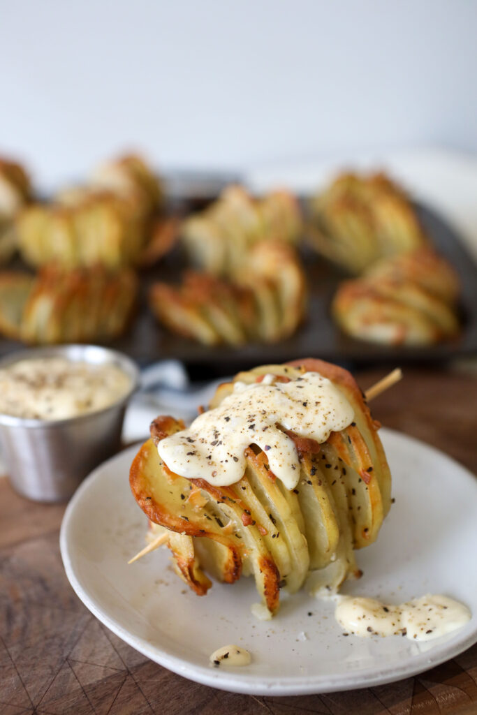 Rosemary + Pecorino Roasted Potato Stacks