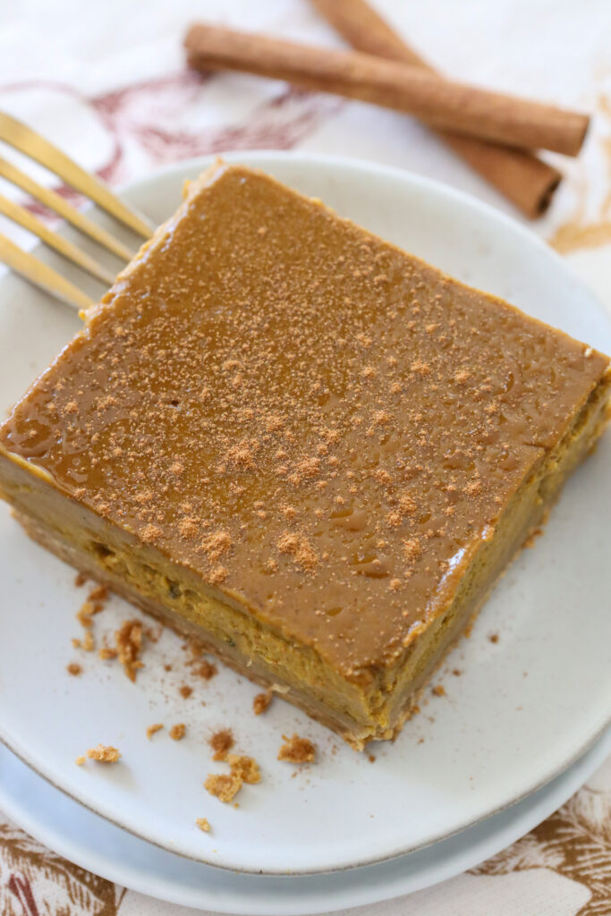 slice of coconut chai pumpkin bar