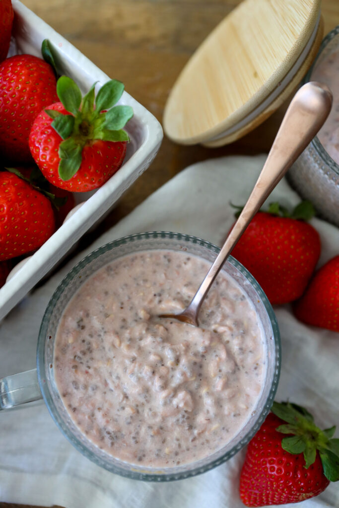 Protein + Strawberry Infused Overnight Oats | The Whole Smiths